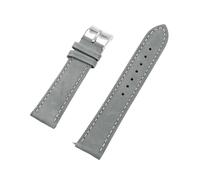 WENH Bracelets de montre vintage en cuir nubuck 16 mm, 18 mm, 19 mm, 20 mm, 21 mm, 22 mm, à dégagement rapide, for accessoires(Coal Black,21mm)