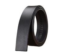 WENH Ceinture à Boucle Automatique for Hommes, sans Boucle, en Cuir véritable, sans Boucle, 3,5 cm, Marron, Noir(160cm,Black)