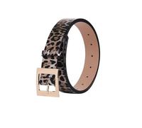 WENH Ceinture à imprimé léopard vintage chic - Cuir PU souple, design classique, boucle réglable, accessoire décontracté for pantalon en jean(130cm)