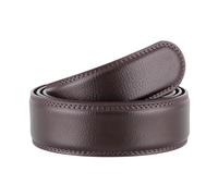 WENH Ceintures à Boucle Automatique for Hommes, sans Boucle, de Haute qualité, for Jeans, en PU, de Luxe, 3.5cm, Nouvelle Collection(130cm,Brown 3.5cm)
