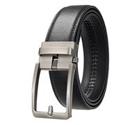 WENH Ceintures Hommes Concepteur de Mode Boucle Automatique Hommes Jean Haute qualité Taille mâle Sangle(115cm,Black)