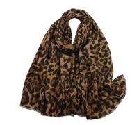 WENH Écharpe d'hiver imprimé léopard, épaisse et chaude, en cachemire, de luxe, à la mode, châle for femmes et hommes