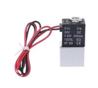 WENH Électrovanne de commande pneumatique 2V025-08 2V025-06, normalement fermée 12V 24V 220V 1/4 "BSP, 2 canaux, 2 positions, vanne de commande pneumatique 2V025(2V025-08 AC24V,With 12mm fittings)