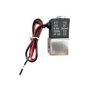 WENH Électrovanne normalement fermée 1/4 "1/8" DC 12V 24V AC 110V 220V, vannes à action directe à 2 voies for vanne pneumatique CNC eau-Air(1/4",12V_NORMALLY CLOSED)