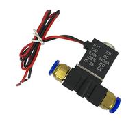 WENH Électrovanne pneumatique bidirectionnelle, silencieuse, sans huile, normalement fermée, DC12V 24V AC110V 220V, 1/4 pouces(16MM,DC12V)