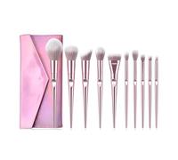 WENH Ensemble de 10 pinceaux de maquillage professionnels avec sac à pinceaux, fond de teint, sourcils, fard à paupières, pinceaux de maquillage, mode, beauté, maquillage, outils cosmétiques(10 pcs wi