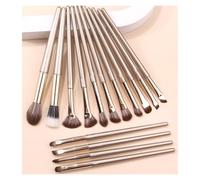 WENH Ensemble de 15 pinceaux de maquillage professionnels dorés for les yeux et le fond de teint for un maquillage professionnel en poudre et for le visage