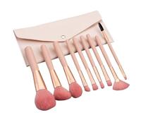 WENH Ensemble de 9 pinceaux de maquillage Kit de rangement Emballage de beauté Outils de maquillage(Pink)