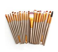 WENH Ensemble de pinceaux de maquillage 20 pièces Ensemble de pinceaux for fard à paupières Ensemble de pinceaux for fond de teint Outils de beauté Fibres synthétiques douces Ensemble complet de pince