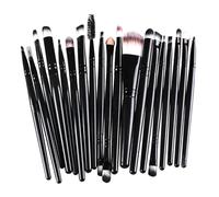 WENH Ensemble de pinceaux de maquillage 20 pièces Ensemble de pinceaux for fard à paupières Ensemble de pinceaux for fond de teint Outils de beauté Fibres synthétiques douces Ensemble complet de pince