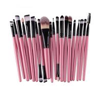 WENH Ensemble de pinceaux de maquillage 20 pièces Ensemble de pinceaux for fard à paupières Ensemble de pinceaux for fond de teint Outils de beauté Fibres synthétiques douces Ensemble complet de pince