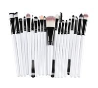 WENH Ensemble de pinceaux de maquillage 20 pièces Ensemble de pinceaux for fard à paupières Ensemble de pinceaux for fond de teint Outils de beauté Fibres synthétiques douces Ensemble complet de pince