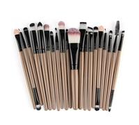 WENH Ensemble de pinceaux de maquillage 20 pièces Ensemble de pinceaux for fard à paupières Ensemble de pinceaux for fond de teint Outils de beauté Fibres synthétiques douces Ensemble complet de pince