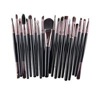 WENH Ensemble de pinceaux de maquillage 20 pièces Ensemble de pinceaux for fard à paupières Ensemble de pinceaux for fond de teint Outils de beauté Fibres synthétiques douces Ensemble complet de pince