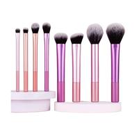 WENH Ensemble de pinceaux de maquillage professionnels 8 pièces/ensemble comprenant des pinceaux à poudre, à blush, à contour, à fard à paupières et à surligneur for une application de maquillage impe