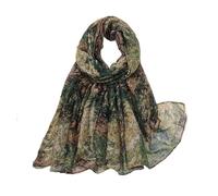 WENH Foulard fin imprimé for femme, châle en viscose et coton, motif floral, hijab(Pink)