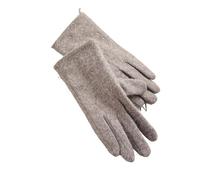 WENH Gants chauds et épais en cachemire et laine tricotée for femmes, parfaits for l'automne et l'hiver, les sports de plein air, le cyclisme et la conduite. Broderies incluses.(Gray)