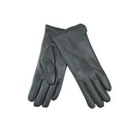 WENH Gants classiques en cuir for femmes, couleur unie, polyvalents, doublure tricotée, for cyclisme, conduite, automne(Black Green,7.5)