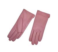 WENH Gants de couleur for femmes, style classique droit, doublure tricotée, moufles de conduite printemps-automne(Pink,7 1/2)