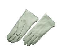 WENH Gants de couleur for femmes, style classique droit, doublure tricotée, moufles de conduite printemps-automne(White-green,7 1/2)
