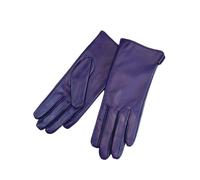 WENH Gants de couleur for femmes, style classique droit, doublure tricotée, moufles de conduite printemps-automne(Dark purple,6 1/2)