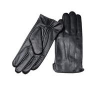 WENH Gants d'hiver en cuir for homme avec doublure minimaliste en velours noir, chauds et adaptés à la moto et aux activités de plein air.(DARK GRAY,11)