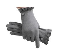 WENH Gants d'hiver isolés for femmes, parfaits for le cyclisme en extérieur, avec doublure polaire, coupe-vent, élégants et chauds.(Gray)