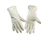 WENH Gants en cuir et peau de mouton for femme, chauds, doublés polaire, couleur tendance, fins, for activités de plein air(Beige,7 1/2)