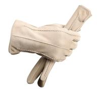 WENH Gants en cuir for femmes en daim coloré, gants d'hiver chauds, gants en cuir haut de gamme for femmes, gants d'hiver en peau de mouton for femmes(Beige,7.5)