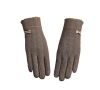 WENH Gants en velours cachemire non inversé for femme, mi-longs, chauds, à lacets, for l'automne et l'hiver. Gants en coton for femme.(F34 Gray)