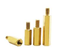 WENH Goujon de support de panneau hexagonal mâle femelle en laiton, pilier fileté hexagonal, colonne PCB, vis d'espacement de carte mère, boulon M2 M2.5 M3 M4 M5(25mm,M2 10pcs)