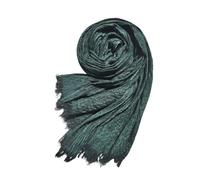 WENH Grande taille coton lin hommes hiver écharpe chaude mode hommes foulards foulard doux Long gland châle mâle(Cyan)