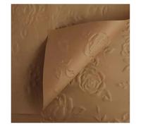 WENH Lot de 10 feuilles de papier cadeau gaufré en cuir de vache for fleurs, emballage décoratif for bouquets de roses(58X58cm color019)