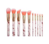 WENH Lot de 10 grands pinceaux de maquillage à motif Li Stone, 5 grands et 5 petits, for fard à paupières, rouge à lèvres, outils de maquillage, pinceaux portables for débutants(Pink 10pcs)
