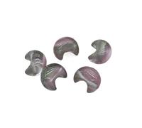 WENH Lot de 100 perles de lune en résine effet poudre, 24 x 20 mm, for boucles d'oreilles et colliers faits main(Grey pink)
