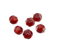 WENH Lot de 100 perles en résine effet poudre citrouille, 20 x 17 mm, for bracelets et colliers faits main. Accessoires de bijoux.(Red)