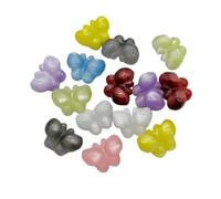 WENH Lot de 100 perles papillon en résine effet œil de chat, 28 x 21 mm, for bracelets et colliers faits main. Accessoires de bijoux.(Random mix)