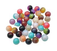 WENH Lot de 100 perles rondes effet poudre de résine de 16 mm for boucles d'oreilles et colliers faits main. Accessoires et composants de bijoux.
