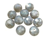 WENH Lot de 100 perles rondes en résine épaisse effet cœur, 20 mm, for colliers faits main, accessoires et composants de bijoux(Gray)