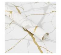 WENH Lot de 20 feuilles de papier cadeau imperméable à motif marbre for bouquets floraux, fournitures de fleuriste, for cadeaux d'anniversaire, DIY(White)