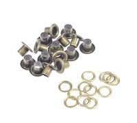 WENH Lot de 200 œillets avec rondelles, Rivets Creux traversants en Alliage 10 x 5 x 7 mm, Couleur Bronze