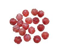 WENH Lot de 200 perles en résine effet fleur, 13 mm, for boucles d'oreilles et colliers faits main. Accessoires et composants de bijoux.(Red)