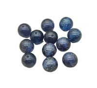 WENH Lot de 200 perles rondes en résine transparente de 16 mm for colliers, boucles d'oreilles, accessoires de bijoux et composants faits main(Dark blue)