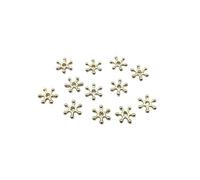 WENH Lot de 2000 perles intercalaires argentées en forme de flocon de neige, 12 x 2,5 mm, for boucles d'oreilles, fabrication artisanale, bijoux DIY