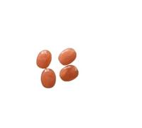 WENH Lot de 300 perles plates ovales en acrylique effet marbre, 19 x 15 mm, for la fabrication de bijoux(Orange)