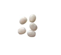WENH Lot de 300 perles plates ovales en acrylique effet marbre, 19 x 15 mm, for la fabrication de bijoux(WHITE)