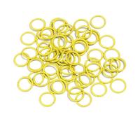 WENH Lot de 50 Anneaux brisés Ouverts colorés de 8 à 10 mm for la création de Bracelets et Colliers.(Yellow,8mm)