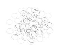 WENH Lot de 50 Anneaux brisés Ouverts colorés de 8 à 10 mm for la création de Bracelets et Colliers.(White,8mm)