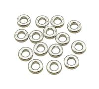 WENH Lot de 500 perles à effet d'intervalle de 13 mm for colliers et boucles d'oreilles faits main, accessoires de bricolage, accessoires de bijouterie et composants(Rhodium color)