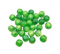 WENH Lot de 500 perles cylindriques en résine effet marbre, 12 x 11 mm, for boucles d'oreilles et colliers faits main. Accessoires et composants de bijoux.(Green)
